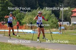 25.08.2023, Brezno-Osrblie, Slovakia (SVK): Lisa Maria Spark (GER), Joanna Jakiela (POL), (l-r) - IBU Summer Biathlon World Championships, super sprint women, Brezno-Osrblie (SVK). www.nordicfocus.com. © Manzoni/NordicFocus. Every downloaded picture is fee-liable.