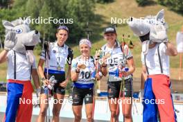 25.08.2023, Brezno-Osrblie, Slovakia (SVK): Tuuli Tomingas (EST), Marion Wiesensarter (GER), Lisa Maria Spark (GER), (l-r) - IBU Summer Biathlon World Championships, super sprint women, Brezno-Osrblie (SVK). www.nordicfocus.com. © Manzoni/NordicFocus. Every downloaded picture is fee-liable.