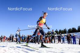 14.02.2023, Oberhof, Germany (GER): Olli Hiidensalo (FIN), Johannes Thingnes Boe (NOR), (l-r) - IBU World Championships Biathlon, individual men, Oberhof (GER). www.nordicfocus.com. © Manzoni/NordicFocus. Every downloaded picture is fee-liable.