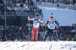 14.02.2023, Oberhof, Germany (GER): Jeremy Finello (SUI), Philipp Nawrath (GER), (l-r) - IBU World Championships Biathlon, individual men, Oberhof (GER). www.nordicfocus.com. © Manzoni/NordicFocus. Every downloaded picture is fee-liable.