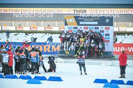 14.02.2023, Oberhof, Germany (GER): Johannes Thingnes Boe (NOR), Sturla Holm Laegreid (NOR), (l-r) - IBU World Championships Biathlon, individual men, Oberhof (GER). www.nordicfocus.com. © Reichert/NordicFocus. Every downloaded picture is fee-liable.
