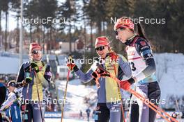 15.02.2023, Oberhof, Germany (GER): Denise Herrmann-Wick (GER), Hanna Kebinger (GER), Vanessa Voigt (GER), (l-r) - IBU World Championships Biathlon, individual women, Oberhof (GER). www.nordicfocus.com. © Manzoni/NordicFocus. Every downloaded picture is fee-liable.