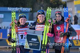 15.02.2023, Oberhof, Germany (GER): Linn Persson (SWE), Hanna Oeberg (SWE), Lisa Vittozzi (ITA), (l-r) - IBU World Championships Biathlon, individual women, Oberhof (GER). www.nordicfocus.com. © Reichert/NordicFocus. Every downloaded picture is fee-liable.