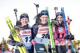 15.02.2023, Oberhof, Germany (GER): Linn Persson (SWE), Hanna Oeberg (SWE), Lisa Vittozzi (ITA), (l-r) - IBU World Championships Biathlon, individual women, Oberhof (GER). www.nordicfocus.com. © Manzoni/NordicFocus. Every downloaded picture is fee-liable.