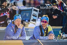 15.02.2023, Oberhof, Germany (GER): Event Feature: Sverre Roeiseland and Christian Mehringer, coaches of Germany - IBU World Championships Biathlon, individual women, Oberhof (GER). www.nordicfocus.com. © Reichert/NordicFocus. Every downloaded picture is fee-liable.