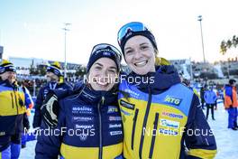 15.02.2023, Oberhof, Germany (GER): Anna Magnusson (SWE), Mona Brorsson (SWE), (l-r) - IBU World Championships Biathlon, individual women, Oberhof (GER). www.nordicfocus.com. © Manzoni/NordicFocus. Every downloaded picture is fee-liable.