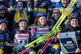 15.02.2023, Oberhof, Germany (GER): Linn Persson (SWE), Hanna Oeberg (SWE), (l-r) - IBU World Championships Biathlon, individual women, Oberhof (GER). www.nordicfocus.com. © Manzoni/NordicFocus. Every downloaded picture is fee-liable.