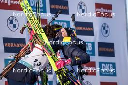 15.02.2023, Oberhof, Germany (GER): Linn Persson (SWE), Hanna Oeberg (SWE), (l-r) - IBU World Championships Biathlon, individual women, Oberhof (GER). www.nordicfocus.com. © Manzoni/NordicFocus. Every downloaded picture is fee-liable.