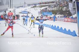 19.02.2023, Oberhof, Germany (GER): Emma Lunder (CAN), Karoline Offigstad Knotten (NOR), (l-r) - IBU World Championships Biathlon, mass women, Oberhof (GER). www.nordicfocus.com. © Reichert/NordicFocus. Every downloaded picture is fee-liable.
