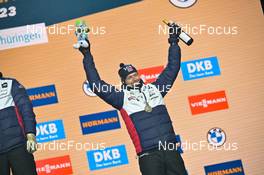 08.02.2023, Oberhof, Germany (GER): Sturla Holm Laegreid (NOR) - IBU World Championships Biathlon, medals, Oberhof (GER). www.nordicfocus.com. © Reichert/NordicFocus. Every downloaded picture is fee-liable.