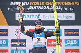 19.02.2023, Oberhof, Germany (GER): Hanna Oeberg (SWE) - IBU World Championships Biathlon, medals, Oberhof (GER). www.nordicfocus.com. © Reichert/NordicFocus. Every downloaded picture is fee-liable.