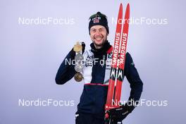 15.02.2023, Oberhof, Germany (GER): Sturla Holm Laegreid (NOR) - IBU World Championships Biathlon, medals, Oberhof (GER). www.nordicfocus.com. © Manzoni/NordicFocus. Every downloaded picture is fee-liable.