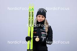 18.02.2023, Oberhof, Germany (GER): Hannah Auchentaller (ITA) - IBU World Championships Biathlon, medals, Oberhof (GER). www.nordicfocus.com. © Manzoni/NordicFocus. Every downloaded picture is fee-liable.