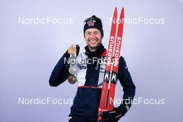 15.02.2023, Oberhof, Germany (GER): Sturla Holm Laegreid (NOR) - IBU World Championships Biathlon, medals, Oberhof (GER). www.nordicfocus.com. © Manzoni/NordicFocus. Every downloaded picture is fee-liable.