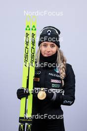 18.02.2023, Oberhof, Germany (GER): Hannah Auchentaller (ITA) - IBU World Championships Biathlon, medals, Oberhof (GER). www.nordicfocus.com. © Manzoni/NordicFocus. Every downloaded picture is fee-liable.