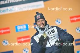 08.02.2023, Oberhof, Germany (GER): Sturla Holm Laegreid (NOR) - IBU World Championships Biathlon, medals, Oberhof (GER). www.nordicfocus.com. © Reichert/NordicFocus. Every downloaded picture is fee-liable.
