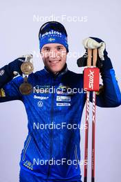 15.02.2023, Oberhof, Germany (GER): Sebastian Samuelsson (SWE) - IBU World Championships Biathlon, medals, Oberhof (GER). www.nordicfocus.com. © Manzoni/NordicFocus. Every downloaded picture is fee-liable.