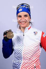 08.02.2023, Oberhof, Germany (GER): Julia Simon (FRA) - IBU World Championships Biathlon, medals, Oberhof (GER). www.nordicfocus.com. © Manzoni/NordicFocus. Every downloaded picture is fee-liable.