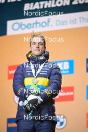 12.02.2023, Oberhof, Germany (GER): Sebastian Samuelsson (SWE) - IBU World Championships Biathlon, medals, Oberhof (GER). www.nordicfocus.com. © Reichert/NordicFocus. Every downloaded picture is fee-liable.