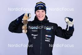 19.02.2023, Oberhof, Germany (GER): Sebastian Samuelsson (SWE) - IBU World Championships Biathlon, medals, Oberhof (GER). www.nordicfocus.com. © Manzoni/NordicFocus. Every downloaded picture is fee-liable.