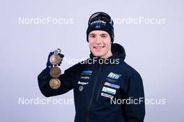 18.02.2023, Oberhof, Germany (GER): Sebastian Samuelsson (SWE) - IBU World Championships Biathlon, medals, Oberhof (GER). www.nordicfocus.com. © Manzoni/NordicFocus. Every downloaded picture is fee-liable.