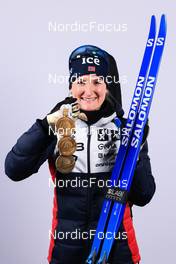16.02.2023, Oberhof, Germany (GER): Marte Olsbu Roeiseland (NOR) - IBU World Championships Biathlon, medals, Oberhof (GER). www.nordicfocus.com. © Manzoni/NordicFocus. Every downloaded picture is fee-liable.