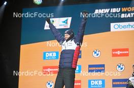 12.02.2023, Oberhof, Germany (GER): Sturla Holm Laegreid (NOR) - IBU World Championships Biathlon, medals, Oberhof (GER). www.nordicfocus.com. © Reichert/NordicFocus. Every downloaded picture is fee-liable.