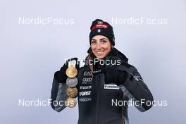 18.02.2023, Oberhof, Germany (GER): Lisa Vittozzi (ITA) - IBU World Championships Biathlon, medals, Oberhof (GER). www.nordicfocus.com. © Manzoni/NordicFocus. Every downloaded picture is fee-liable.