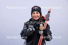 18.02.2023, Oberhof, Germany (GER): Dorothea Wierer (ITA) - IBU World Championships Biathlon, medals, Oberhof (GER). www.nordicfocus.com. © Manzoni/NordicFocus. Every downloaded picture is fee-liable.