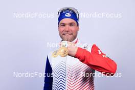 18.02.2023, Oberhof, Germany (GER): Antonin Guigonnat (FRA) - IBU World Championships Biathlon, medals, Oberhof (GER). www.nordicfocus.com. © Manzoni/NordicFocus. Every downloaded picture is fee-liable.