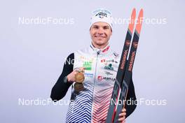 18.02.2023, Oberhof, Germany (GER): Emilien Jacquelin (FRA) - IBU World Championships Biathlon, medals, Oberhof (GER). www.nordicfocus.com. © Manzoni/NordicFocus. Every downloaded picture is fee-liable.