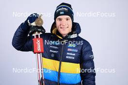12.02.2023, Oberhof, Germany (GER): Sebastian Samuelsson (SWE) - IBU World Championships Biathlon, medals, Oberhof (GER). www.nordicfocus.com. © Manzoni/NordicFocus. Every downloaded picture is fee-liable.