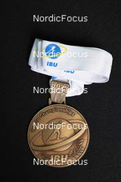 06.02.2023, Oberhof, Germany (GER): IBU bronce medal - IBU World Championships Biathlon, medals, Oberhof (GER). www.nordicfocus.com. © Manzoni/NordicFocus. Every downloaded picture is fee-liable.
