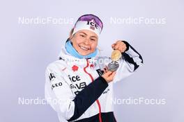 19.02.2023, Oberhof, Germany (GER): Ingrid Landmark Tandrevold (NOR) - IBU World Championships Biathlon, medals, Oberhof (GER). www.nordicfocus.com. © Manzoni/NordicFocus. Every downloaded picture is fee-liable.