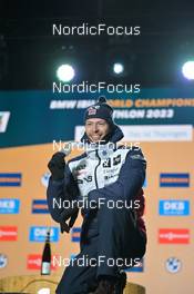 15.02.2023, Oberhof, Germany (GER): Sturla Holm Laegreid (NOR) - IBU World Championships Biathlon, medals, Oberhof (GER). www.nordicfocus.com. © Reichert/NordicFocus. Every downloaded picture is fee-liable.