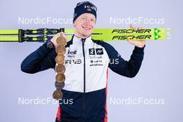 19.02.2023, Oberhof, Germany (GER): Johannes Thingnes Boe (NOR) - IBU World Championships Biathlon, medals, Oberhof (GER). www.nordicfocus.com. © Manzoni/NordicFocus. Every downloaded picture is fee-liable.
