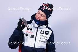 18.02.2023, Oberhof, Germany (GER): Tarjei Boe (NOR) - IBU World Championships Biathlon, medals, Oberhof (GER). www.nordicfocus.com. © Manzoni/NordicFocus. Every downloaded picture is fee-liable.
