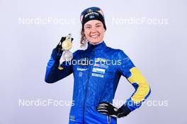 15.02.2023, Oberhof, Germany (GER): Hanna Oeberg (SWE) - IBU World Championships Biathlon, medals, Oberhof (GER). www.nordicfocus.com. © Manzoni/NordicFocus. Every downloaded picture is fee-liable.