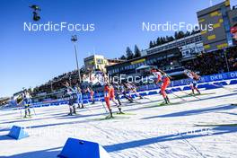 08.02.2023, Oberhof, Germany (GER): Hanna Oeberg (SWE), Ingrid Landmark Tandrevold (NOR), Dunja Zdouc (AUT), Joanna Jakiela (POL), Tereza Vobornikova (CZE), (l-r) - IBU World Championships Biathlon, mixed relay, Oberhof (GER). www.nordicfocus.com. © Manzoni/NordicFocus. Every downloaded picture is fee-liable.