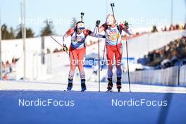 08.02.2023, Oberhof, Germany (GER): Nadia Moser (CAN), Adam Runnalls (CAN), (l-r) - IBU World Championships Biathlon, mixed relay, Oberhof (GER). www.nordicfocus.com. © Manzoni/NordicFocus. Every downloaded picture is fee-liable.