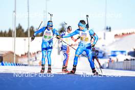 08.02.2023, Oberhof, Germany (GER): Dorothea Wierer (ITA), Didier Bionaz (ITA), (l-r) - IBU World Championships Biathlon, mixed relay, Oberhof (GER). www.nordicfocus.com. © Manzoni/NordicFocus. Every downloaded picture is fee-liable.