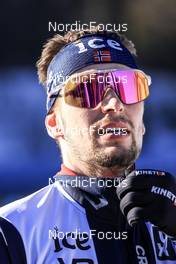 08.02.2023, Oberhof, Germany (GER): Sturla Holm Laegreid (NOR) - IBU World Championships Biathlon, mixed relay, Oberhof (GER). www.nordicfocus.com. © Manzoni/NordicFocus. Every downloaded picture is fee-liable.
