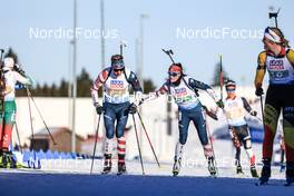 08.02.2023, Oberhof, Germany (GER): Paul Schommer (USA), Joanne Reid (USA), (l-r) - IBU World Championships Biathlon, mixed relay, Oberhof (GER). www.nordicfocus.com. © Manzoni/NordicFocus. Every downloaded picture is fee-liable.