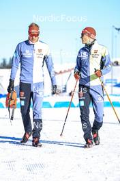 08.02.2023, Oberhof, Germany (GER): Roman Rees (GER), Benedikt Doll (GER), (l-r) - IBU World Championships Biathlon, mixed relay, Oberhof (GER). www.nordicfocus.com. © Manzoni/NordicFocus. Every downloaded picture is fee-liable.