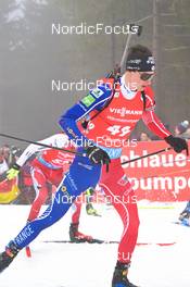 12.02.2023, Oberhof, Germany (GER): Eric Perrot (FRA) - IBU World Championships Biathlon, pursuit men, Oberhof (GER). www.nordicfocus.com. © Reichert/NordicFocus. Every downloaded picture is fee-liable.