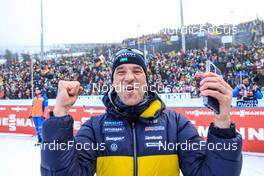 12.02.2023, Oberhof, Germany (GER): Jean-Marc Chabloz (SUI), coach Team Sweden - IBU World Championships Biathlon, pursuit men, Oberhof (GER). www.nordicfocus.com. © Manzoni/NordicFocus. Every downloaded picture is fee-liable.