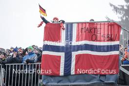 12.02.2023, Oberhof, Germany (GER): Event Feature: Norvegian flag - IBU World Championships Biathlon, pursuit men, Oberhof (GER). www.nordicfocus.com. © Manzoni/NordicFocus. Every downloaded picture is fee-liable.