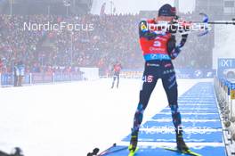 12.02.2023, Oberhof, Germany (GER): Sturla Holm Laegreid (NOR), Tarjei Boe (NOR), (l-r) - IBU World Championships Biathlon, pursuit men, Oberhof (GER). www.nordicfocus.com. © Reichert/NordicFocus. Every downloaded picture is fee-liable.
