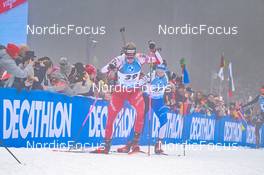 12.02.2023, Oberhof, Germany (GER): Amy Baserga (SUI), Tuuli Tomingas (EST), (l-r) - IBU World Championships Biathlon, pursuit women, Oberhof (GER). www.nordicfocus.com. © Reichert/NordicFocus. Every downloaded picture is fee-liable.