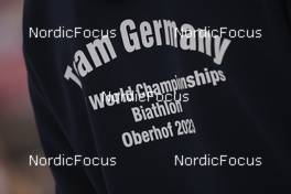 12.02.2023, Oberhof, Germany (GER): Event Feature: German Team Staff with special DSV Championship hoody - IBU World Championships Biathlon, pursuit women, Oberhof (GER). www.nordicfocus.com. © Manzoni/NordicFocus. Every downloaded picture is fee-liable.